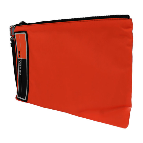 PRADA Prada clutch bag 2NH006 nylon orange rubber tag - Picture 2 of 9